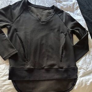 lululemon athletica Black V-Neck Sweater